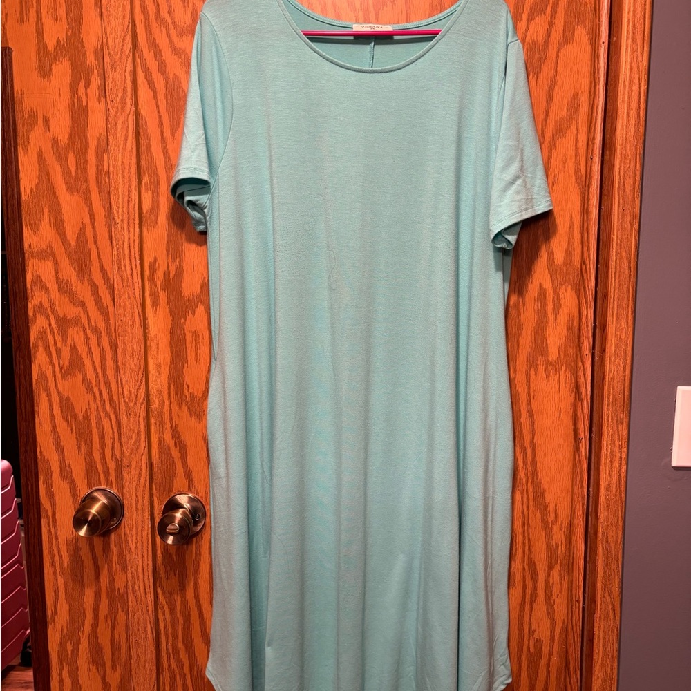 Elegant Teal Women's Dress